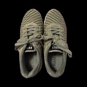 NOBULL womens size 7 running shoes, green.